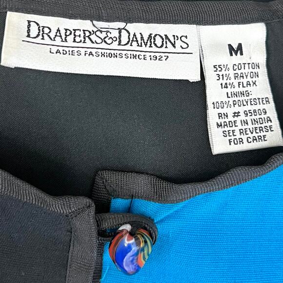 Vintage Draper's & Damon's Womens Size M Embroidered Patchwork Jacket Blazer - Picture 14 of 15